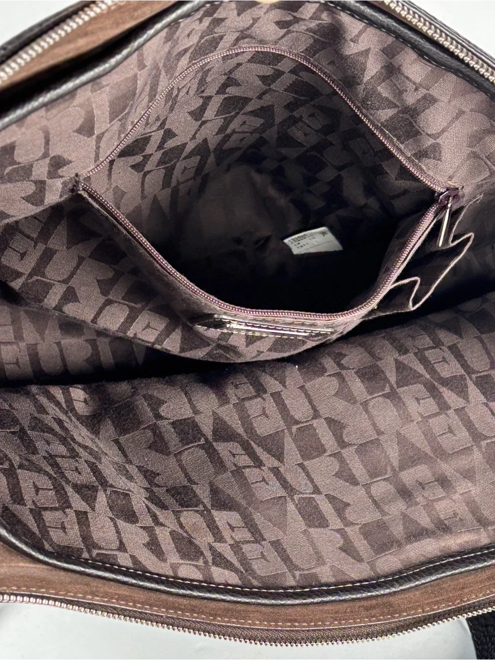Furla leather brown Woven Tote Bag - top handles Brown